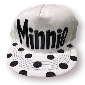 Disney‎ Minnie Theme Baseball Cap - Black And White Minnie Dots BNWT